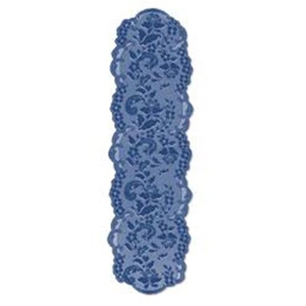 Heritage Lace Heritage Lace EL-1448IN Elizabeth 14 x 48 in. Runner - Indigo EL-1448IN